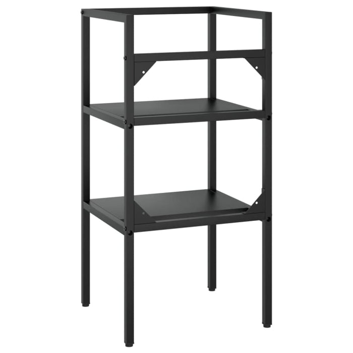 Bathroom Washbasin Frame Black 40x38x83 Cm Iron Ttnani