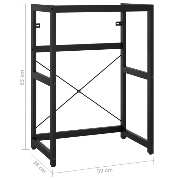 Bathroom Washbasin Frame Black 59x38x83 Cm Iron Ttnpbb