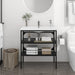 Bathroom Washbasin Frame Black 79x38x83 Cm Iron Ttnank