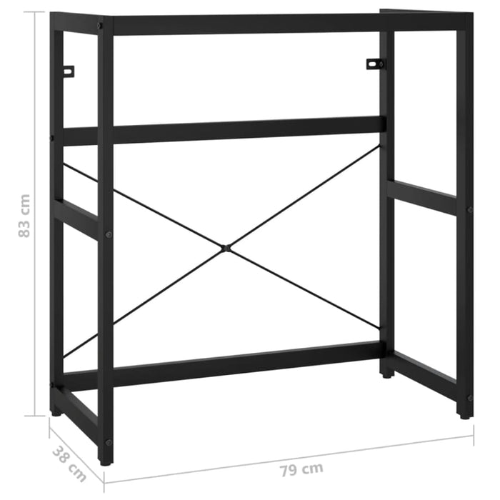 Bathroom Washbasin Frame Black 79x38x83 Cm Iron Ttnpbo