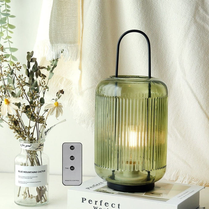 Battery Operated Hanging Table Lamp With 6h Timer Remote