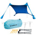 Beach Tent Canopy Sunshade 2m x - Blue