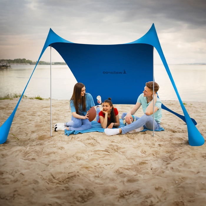 Beach Tent Canopy Sunshade 2m x - Blue