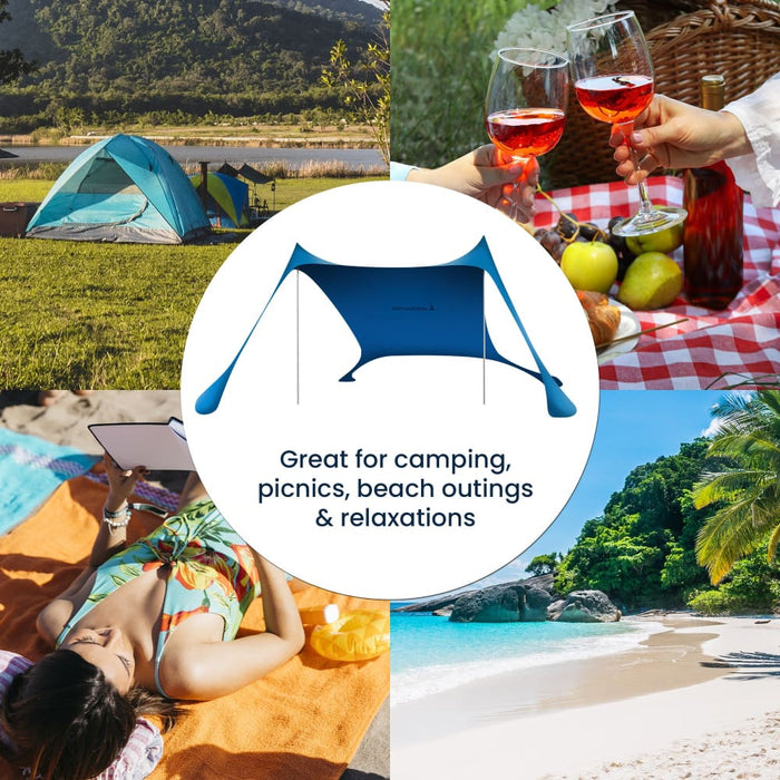 Beach Tent Canopy Sunshade 2m x - Blue