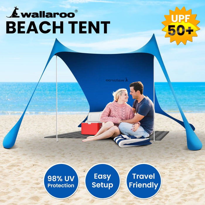 Beach Tent Canopy Sunshade 2m x - Blue