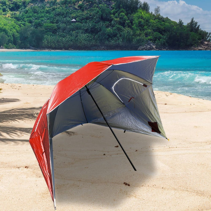 Beach Umbrella 2.4m Outdoor Garden Portable Shade Shelter