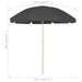 Beach Umbrella Anthracite 240 Cm Toaibl