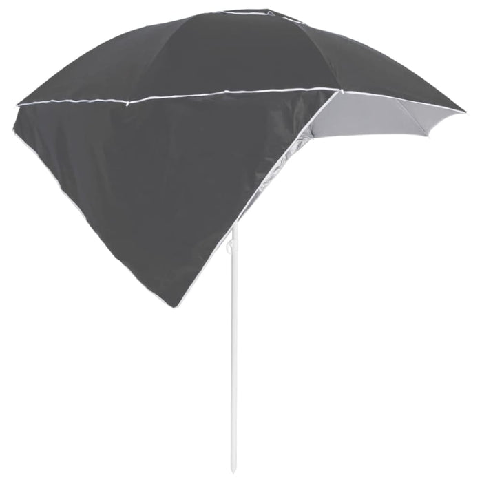 Beach Umbrella With Side Walls Anthracite 215 Cm Tonntk