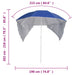 Beach Umbrella With Side Walls Blue 215 Cm Tonnti