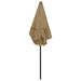 Beach Umbrella Taupe 180x120 Cm Toaixx