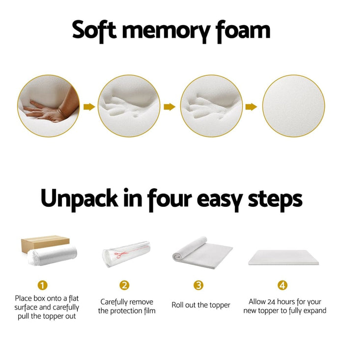 Goslash Picks Bedding Memory Foam Mattress Topper 7-zone