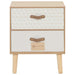 Bedside Cabinet with 2 Drawers 40x30x49.5 Cm Solid Pinewood