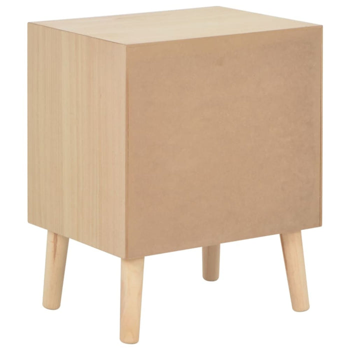 Bedside Cabinet with 2 Drawers 40x30x49.5 Cm Solid Pinewood