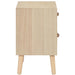Bedside Cabinet with 2 Drawers 40x30x49.5 Cm Solid Pinewood