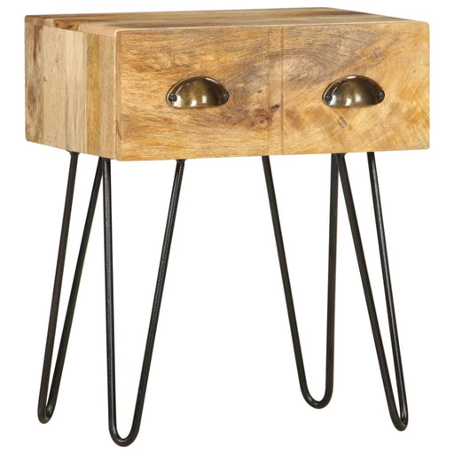Bedside Cabinet 40x30x50 Cm Solid Mango Wood Xnloxa