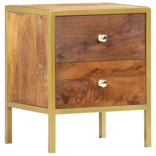 Bedside Cabinet 40x35x50 Cm Solid Mango Wood Xnpnpl