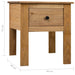 Bedside Cabinet 46x40x57 Cm Pine Panama Range Xnxlko