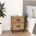 Bedside Cabinet Brown 36x30x45 Cm Solid Pinewood Takkoo