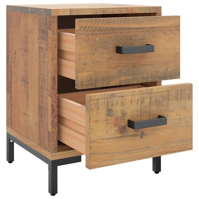Bedside Cabinet Brown 36x30x45 Cm Solid Pinewood Takkoo