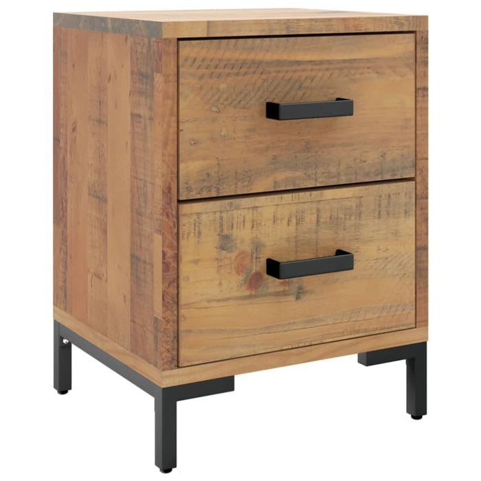 Bedside Cabinet Brown 36x30x45 Cm Solid Pinewood Takkoo