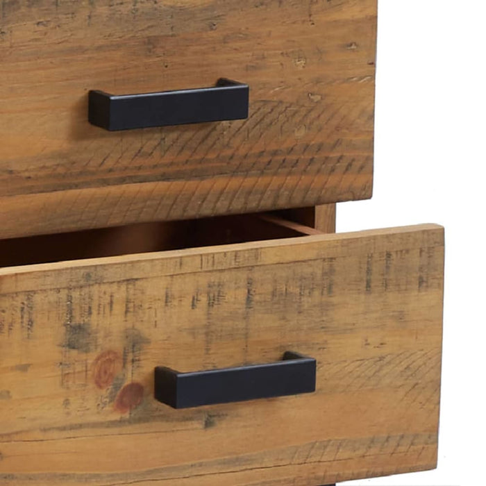 Bedside Cabinet Brown 36x30x45 Cm Solid Pinewood Takkoo