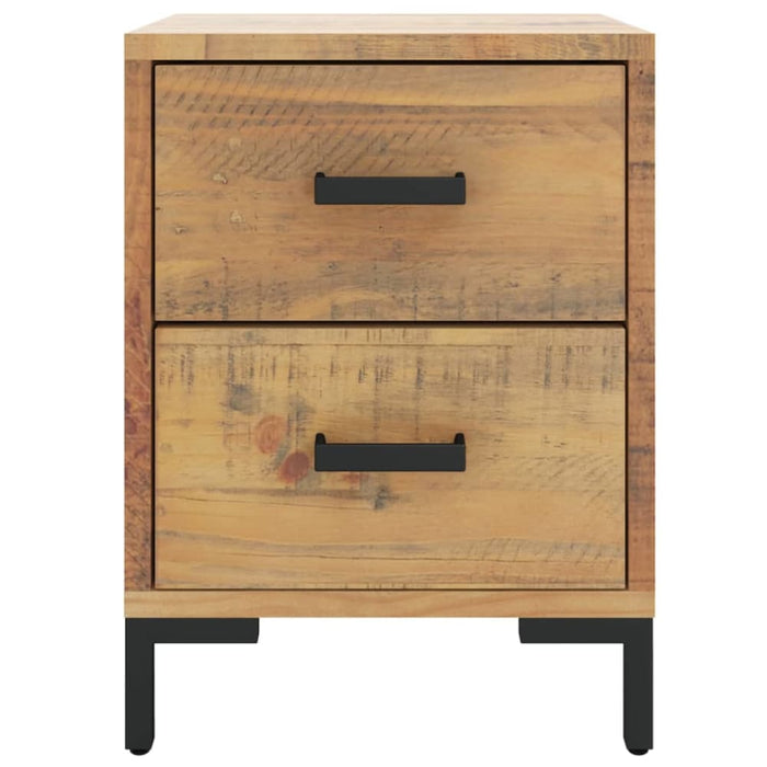 Bedside Cabinet Brown 36x30x45 Cm Solid Pinewood Takkoo
