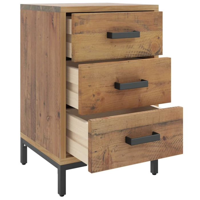 Bedside Cabinet Brown 40x30x55 Cm Solid Pinewood Takkot