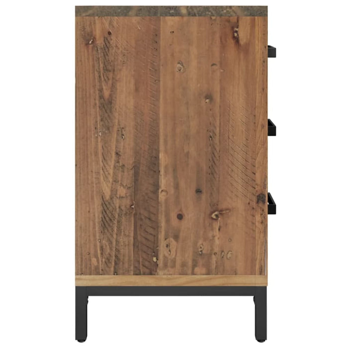 Bedside Cabinet Brown 40x30x55 Cm Solid Pinewood Takkot