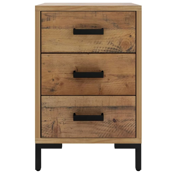 Bedside Cabinet Brown 40x30x55 Cm Solid Pinewood Takkot