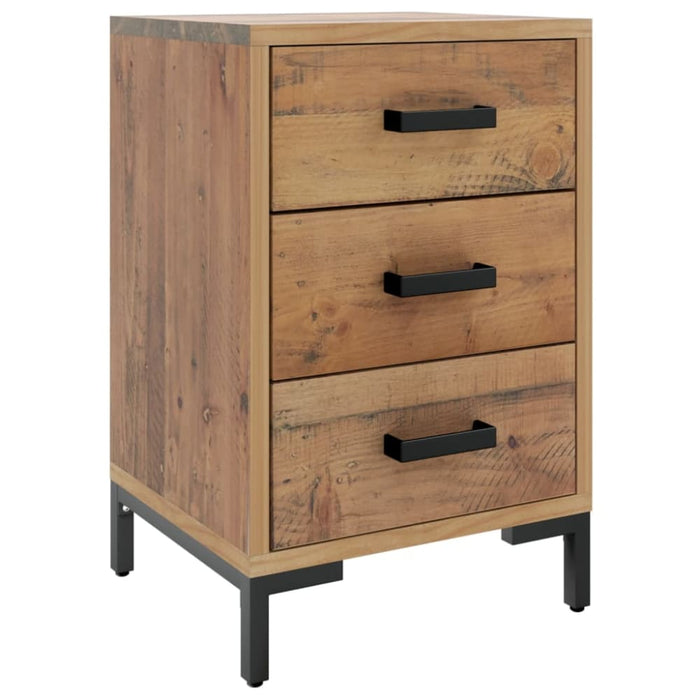 Bedside Cabinet Brown 40x30x55 Cm Solid Pinewood Takkot