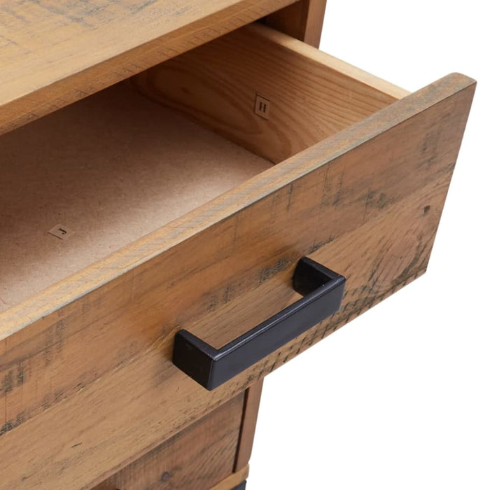 Bedside Cabinet Brown 40x30x55 Cm Solid Pinewood Takkot