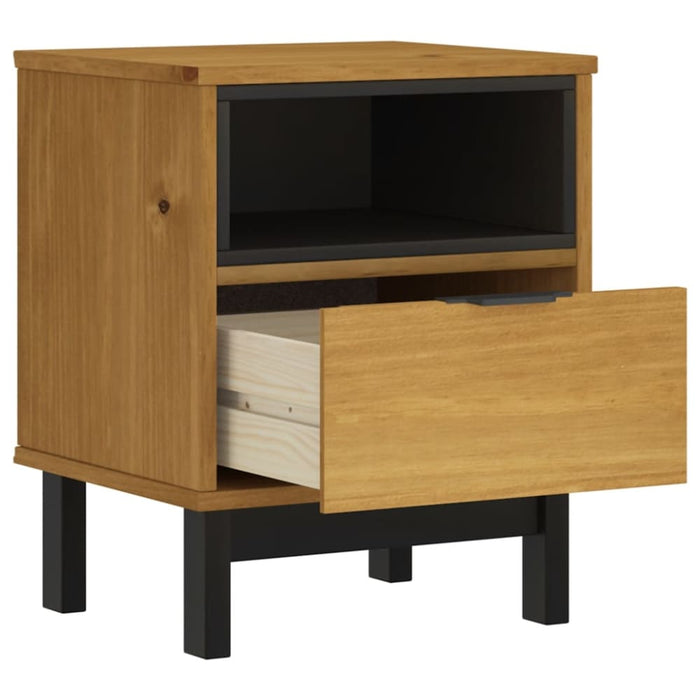 Bedside Cabinet Flam 40x35x50 Cm Solid Wood Pine Tpinox