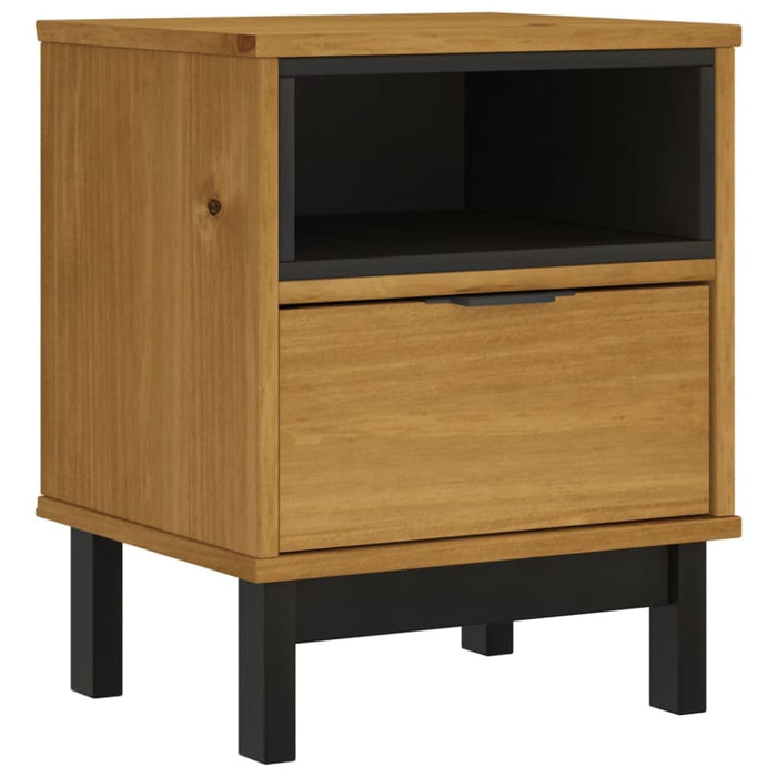 Bedside Cabinet Flam 40x35x50 Cm Solid Wood Pine Tpinox