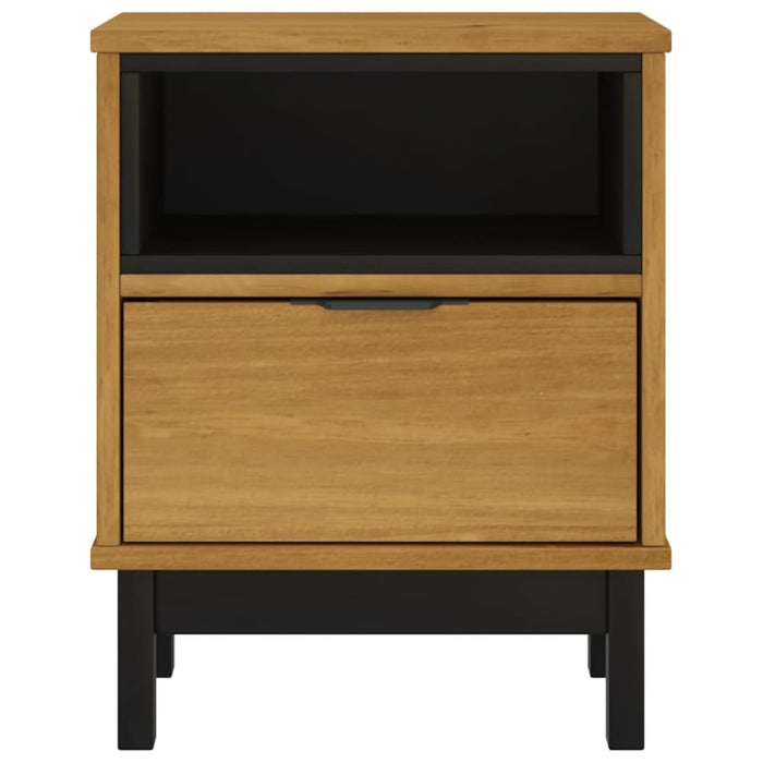 Bedside Cabinet Flam 40x35x50 Cm Solid Wood Pine Tpinox