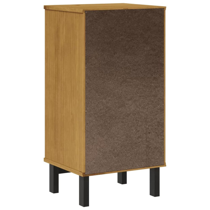 Bedside Cabinet Flam 40x35x80 Cm Solid Wood Pine Tpinoa
