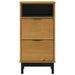 Bedside Cabinet Flam 40x35x80 Cm Solid Wood Pine Tpinoa