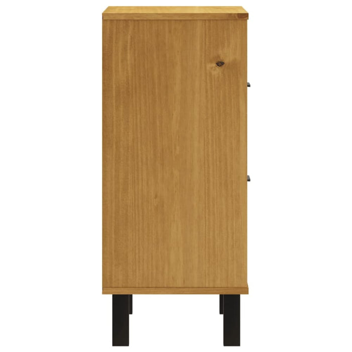 Bedside Cabinet Flam 40x35x80 Cm Solid Wood Pine Tpinoa