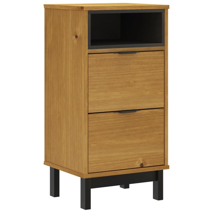 Bedside Cabinet Flam 40x35x80 Cm Solid Wood Pine Tpinoa