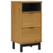 Bedside Cabinet Flam 40x35x80 Cm Solid Wood Pine Tpinoa