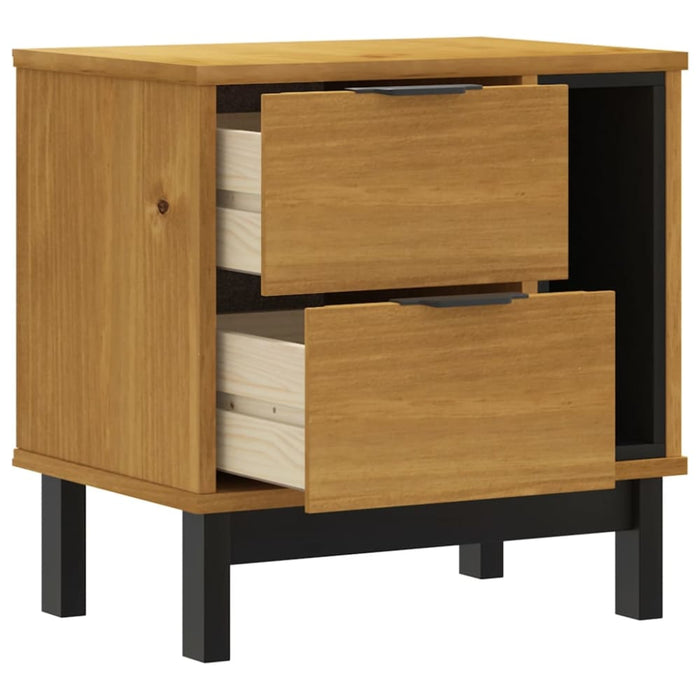 Bedside Cabinet Flam 49x35x50 Cm Solid Wood Pine Tpinot