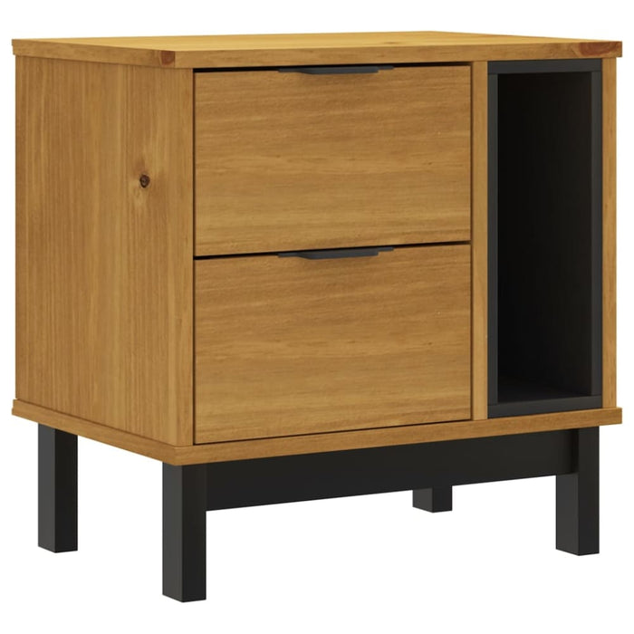 Bedside Cabinet Flam 49x35x50 Cm Solid Wood Pine Tpinot