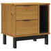 Bedside Cabinet Flam 49x35x50 Cm Solid Wood Pine Tpinot