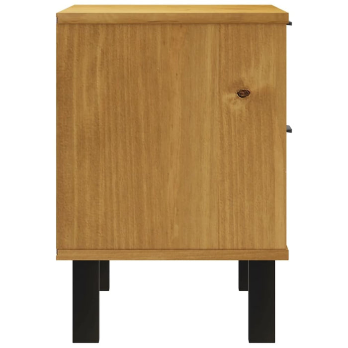 Bedside Cabinet Flam 49x35x50 Cm Solid Wood Pine Tpinot
