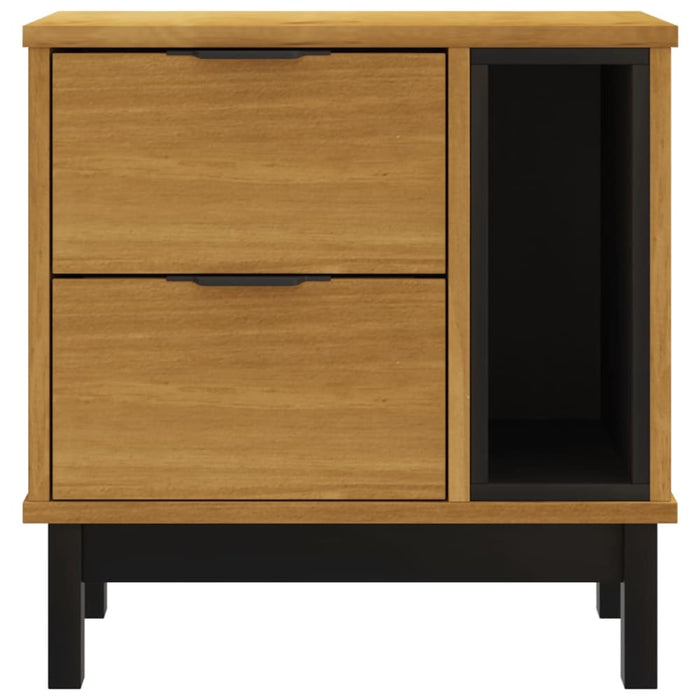 Bedside Cabinet Flam 49x35x50 Cm Solid Wood Pine Tpinot