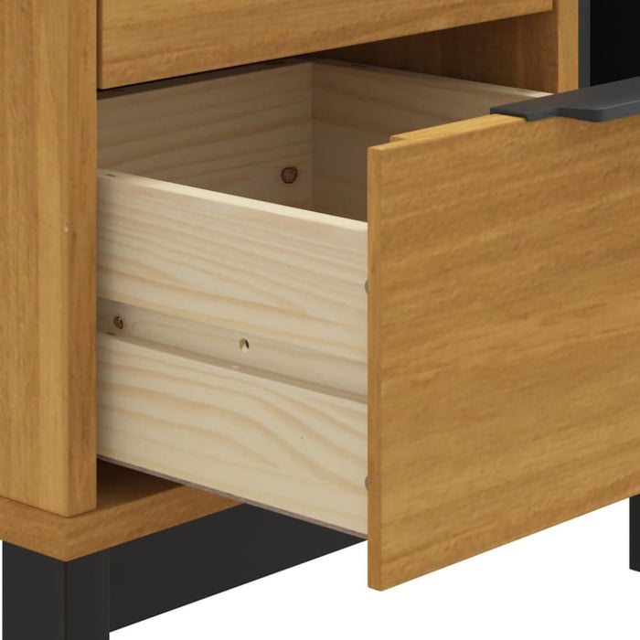 Bedside Cabinet Flam 49x35x50 Cm Solid Wood Pine Tpinot