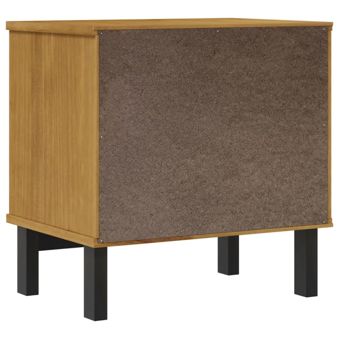 Bedside Cabinet Flam 49x35x50 Cm Solid Wood Pine Tpinot