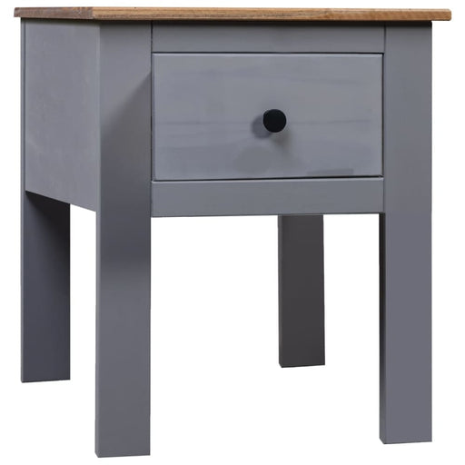 Bedside Cabinet Grey 46x40x57 Cm Pine Panama Range Xnxlkx