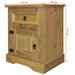 Bedside Cabinet Mexican Pine Corona Range 53x39x67 Cm Xatitb