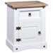 Bedside Cabinet Mexican Pine Corona Range White 53x39x67 Cm