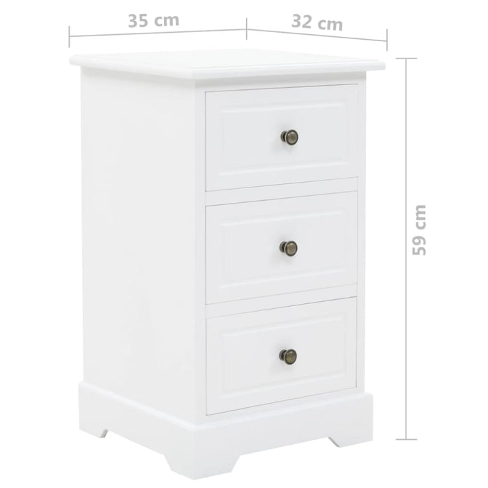 Bedside Cabinet Mdf and Pinewood 35x32x59 Cm Xapipl